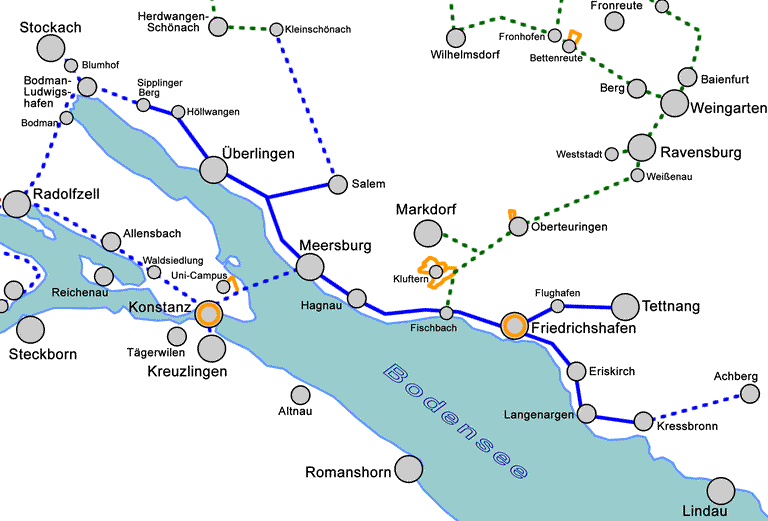 Karte SeeKunstweg Abschnitt 2 (Nördlicher Seeweg) Bodenseekreis