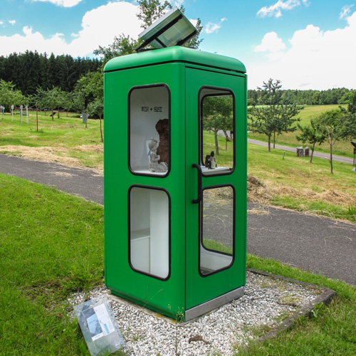 Skulpturenfeld KUNSTdünger mit Telefonzelle - nk2rw135